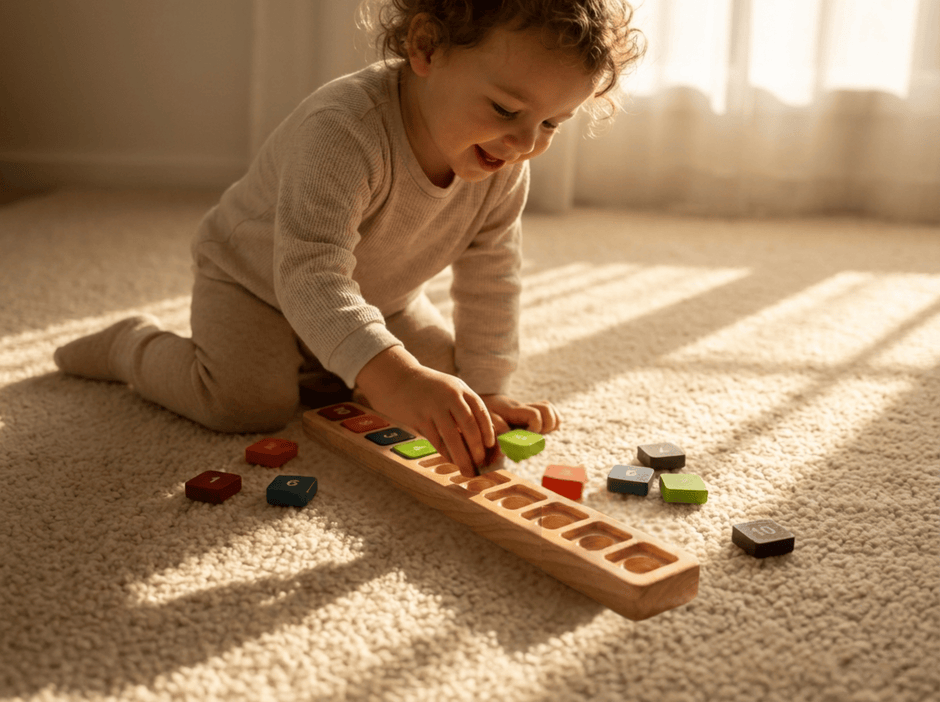 Ten Frame Counting Tray + 10 Number Tiles