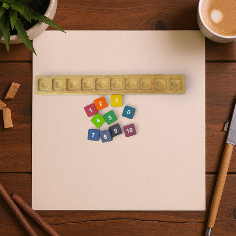 Ten Frame Counting Tray + 10 Number Tiles - Pint Sized Toys
