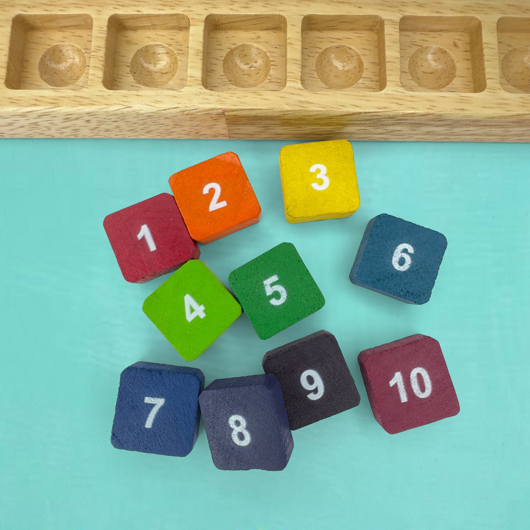 Ten Frame Counting Tray + 10 Number Tiles - Pint Sized Toys