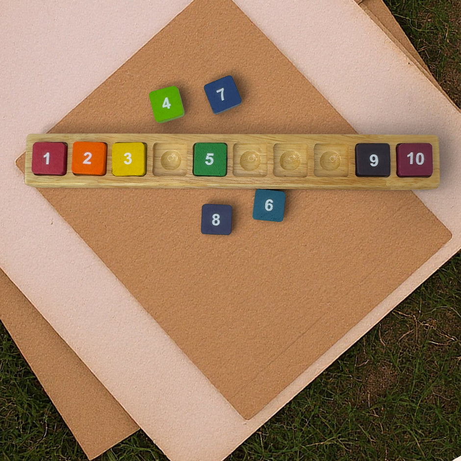 Ten Frame Counting Tray + 10 Number Tiles - Pint Sized Toys