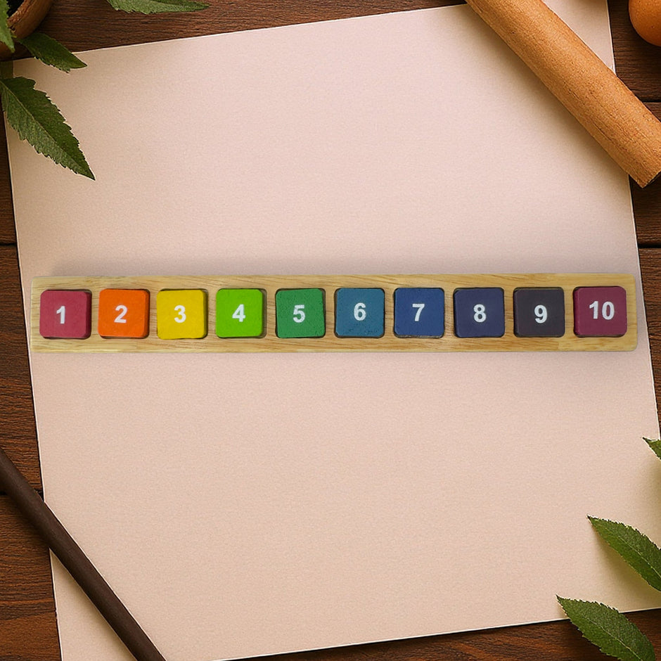 Ten Frame Counting Tray + 10 Number Tiles - Pint Sized Toys